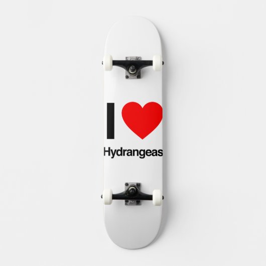 Liebe Hydrangeas Skateboard (Vorderseite)