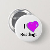 Liebe I Ablesen! Knopf Button (Vorne & Hinten)