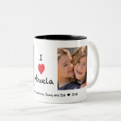 Liebe I Abuela 2 Foto-kundengerechte Tasse (VorderseiteRechts)