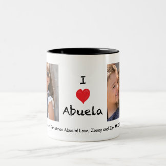Liebe I Abuela 2 Foto-kundengerechte Tasse