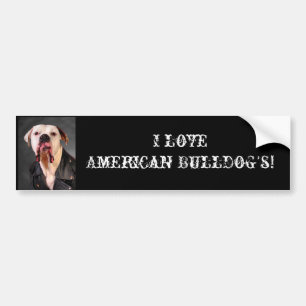 Liebe I Amerikaner-Bulldogge! Autoaufkleber