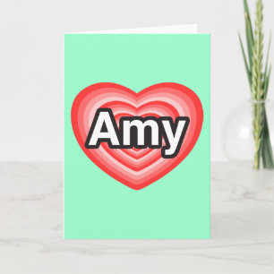Liebe I Amy. Liebe I Sie Amy. Herz Karte