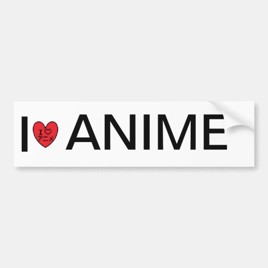 Liebe I Anime Autoaufkleber (Vorne)