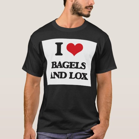 Liebe I Bagel und Lachs T-Shirt (Vorderseite)