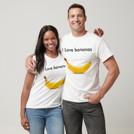 Liebe I Bananen T-Shirt (Unisex)