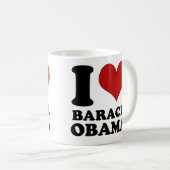 Liebe I Barack Obama Tasse (VorderseiteRechts)
