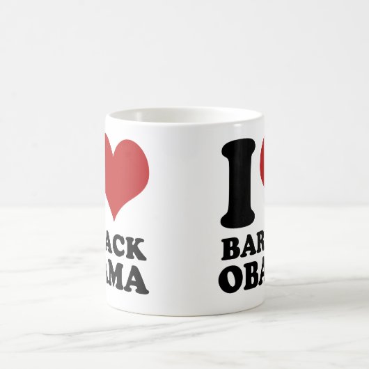 Liebe I Barack Obama Tasse (Mittel)
