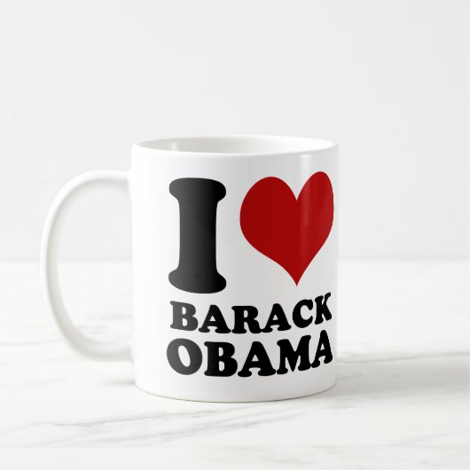 Liebe I Barack Obama Tasse (Links)