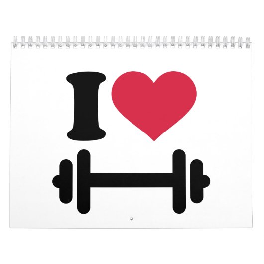 Liebe I Barbell Dumbbell Kalender (Titelbild)