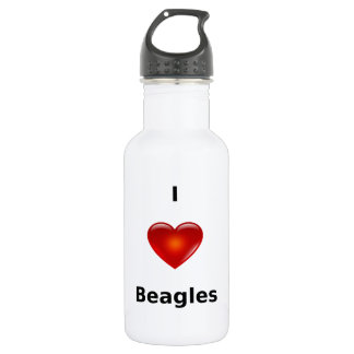Liebe I Beagles Edelstahlflasche