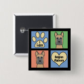 Liebe I Belgier Malinois Button (Vorne & Hinten)