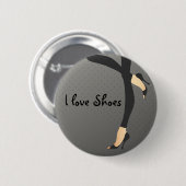 Liebe I beschuht Mode-Button Button (Vorne & Hinten)