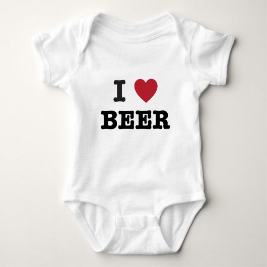 Liebe I Bier Baby Strampler (Vorderseite)