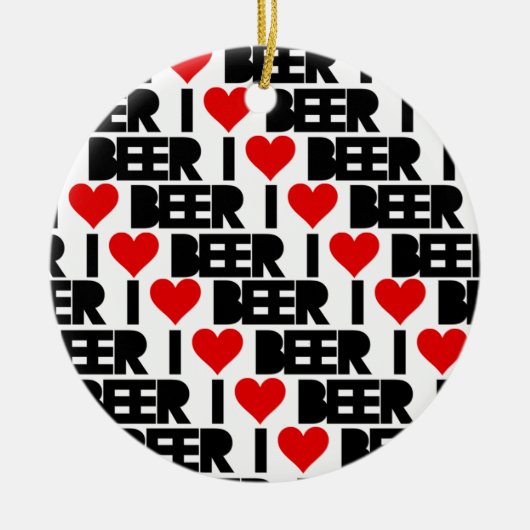 Liebe I Bier - haben Sie ein Beery Weihnachten Keramik Ornament (Vorne)