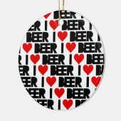 Liebe I Bier - haben Sie ein Beery Weihnachten Keramik Ornament (Links)