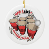 Liebe I Bier - haben Sie ein Beery Weihnachten Keramik Ornament (Hinten)