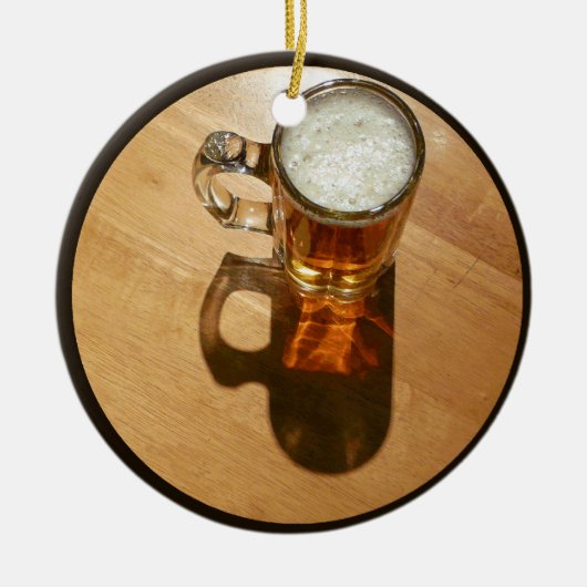 Liebe I Bier Keramik Ornament (Vorne)