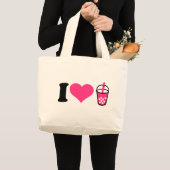 Liebe I Blasen-Tee Jumbo Stoffbeutel (Vorderseite (Produkt))