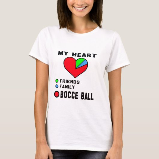 Liebe I Bocce Ball T-Shirt (Vorderseite)