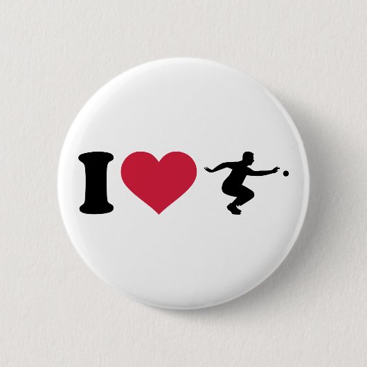 Liebe I Boule Boccia Spieler Button (Vorderseite)