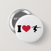 Liebe I Boule Boccia Spieler Button (Vorne & Hinten)