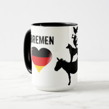 Liebe I Bremen-Tasse mit den vier Musikern