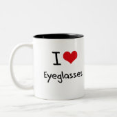 Liebe I Brillen Zweifarbige Tasse (Links)