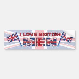 Liebe I Briten-Männer Autoaufkleber