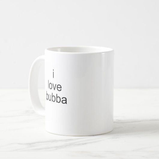 Liebe I bubba Kaffeetasse (Vorderseite Links)