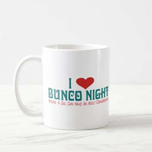 Liebe I bunco Nacht Kaffeetasse (Links)