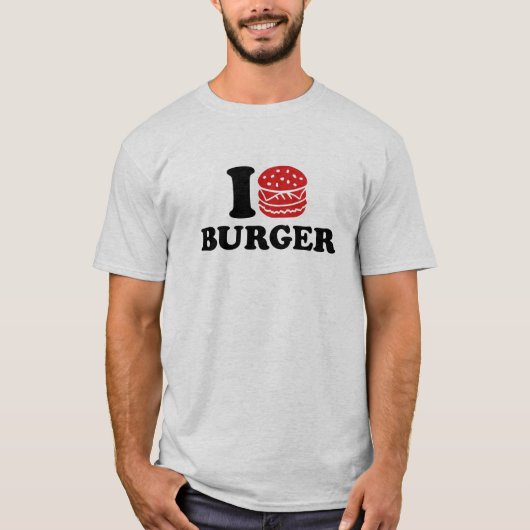 Liebe I Burger T-Shirt (Vorderseite)