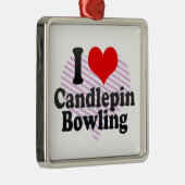 Liebe I Candlepin Bowling Ornament Aus Metall (Rechts)