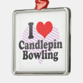 Liebe I Candlepin Bowling Ornament Aus Metall (Links)