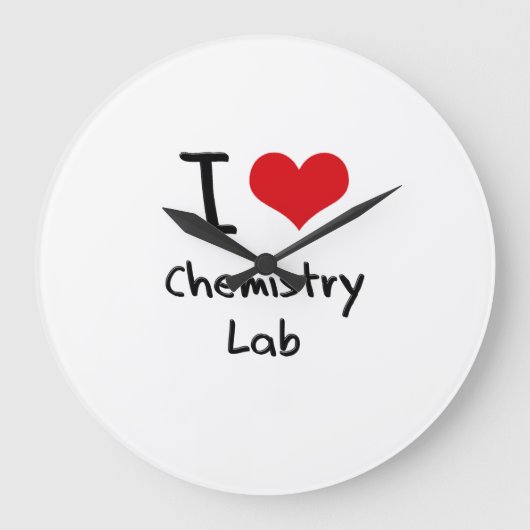 Liebe I Chemie-Labrador Große Wanduhr (Vorderseite)