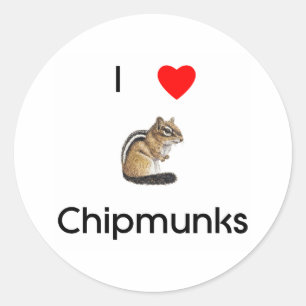 Liebe I Chipmunks Aufkleber