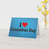 Liebe I Columbus-Tag Karte (Gelbe Blume)