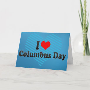 Liebe I Columbus-Tag Karte