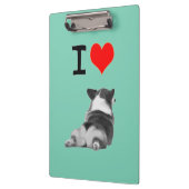 Liebe I Corgi-Hintern Klemmbrett (Links)