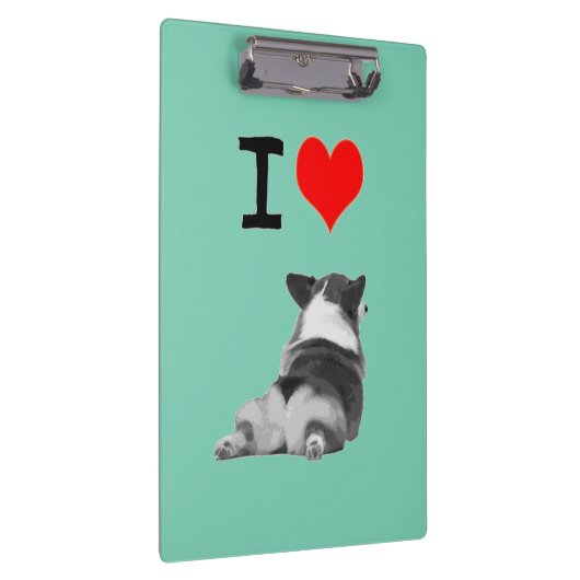 Liebe I Corgi-Hintern Klemmbrett (Rechts)