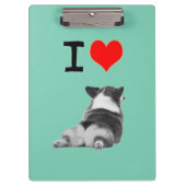 Liebe I Corgi-Hintern Klemmbrett (Vorderseite)