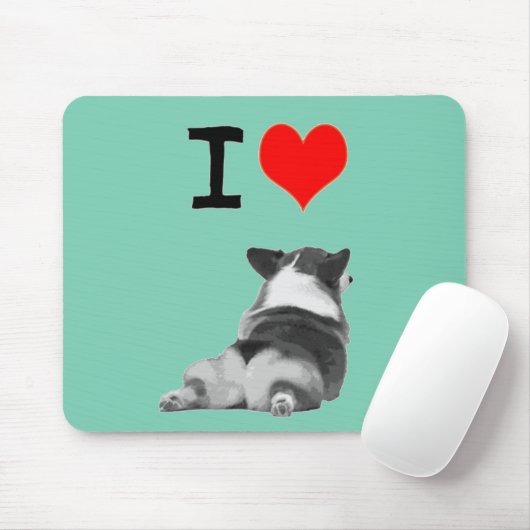 Liebe I Corgi-Hintern Mousepad (Mit Mouse)