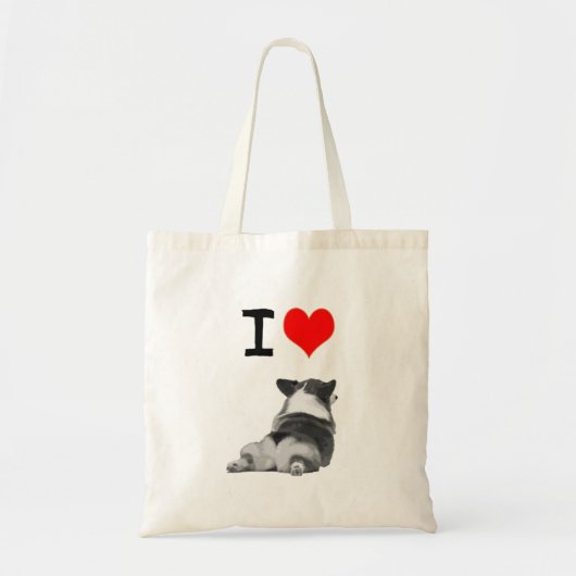 Liebe I Corgi-Hintern Tragetasche (Vorne)