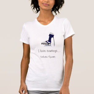 Liebe I Cowboy-kundenspezifisches Fußball-T-Shirt T-Shirt