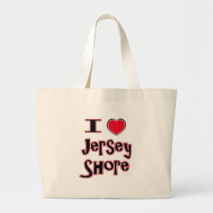 Liebe I das Jerseyuferrot Jumbo Stoffbeutel