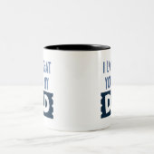 Liebe I, dass Sie meine Vatiwort-Kunst-Tasse sind Zweifarbige Tasse (Mittel)