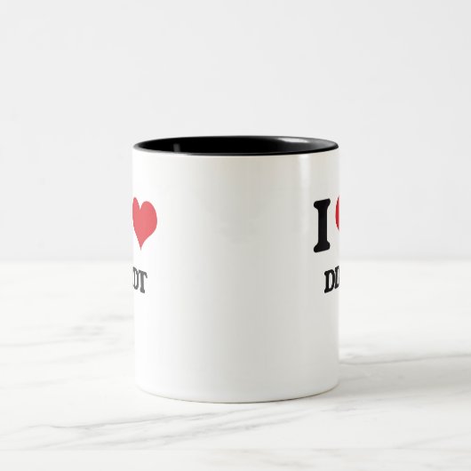 Liebe I DDT Zweifarbige Tasse (Mittel)