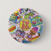 Liebe I der 80er Knopf! Button (Vorderseite)