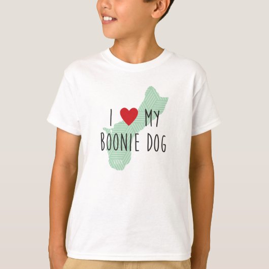 Liebe I der Kinder mein Boonie Hundeshirt (Grün) T-Shirt (Vorderseite)
