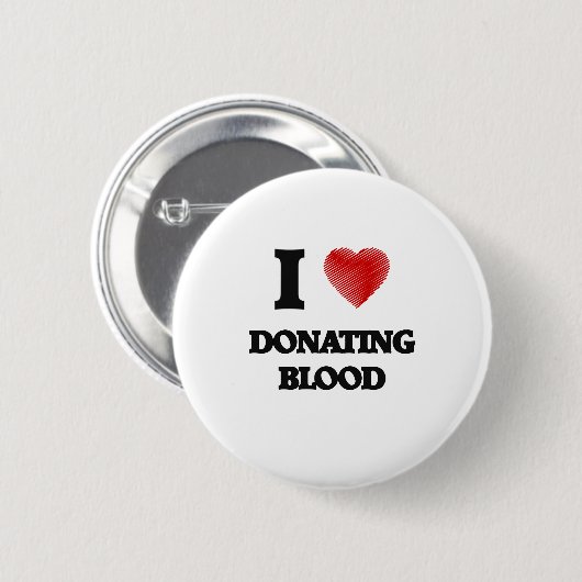 Liebe I, die Blut spendet Button (Vorne & Hinten)