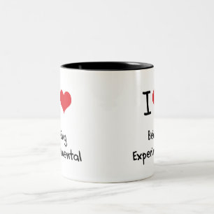 Liebe I, die experimentell ist Zweifarbige Tasse